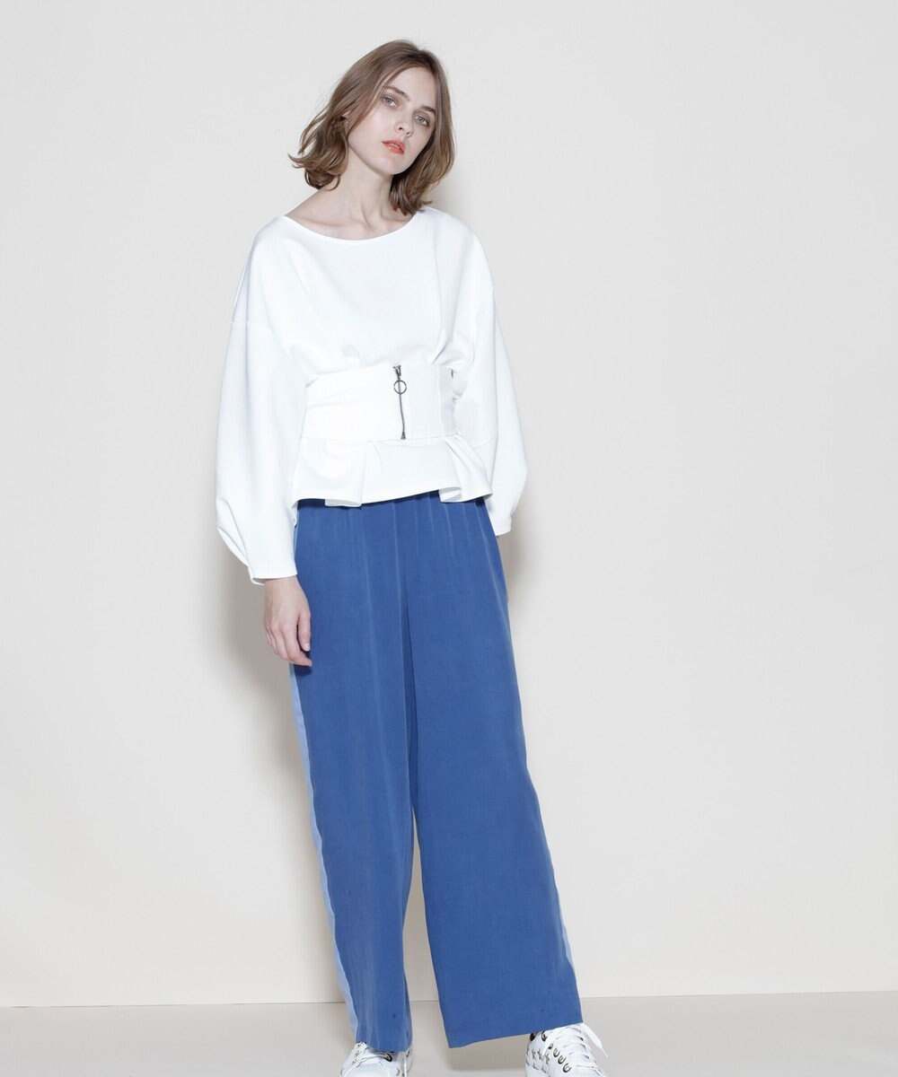 GRACE CONTINENTAL ベルト付ポンチトップ キナリ