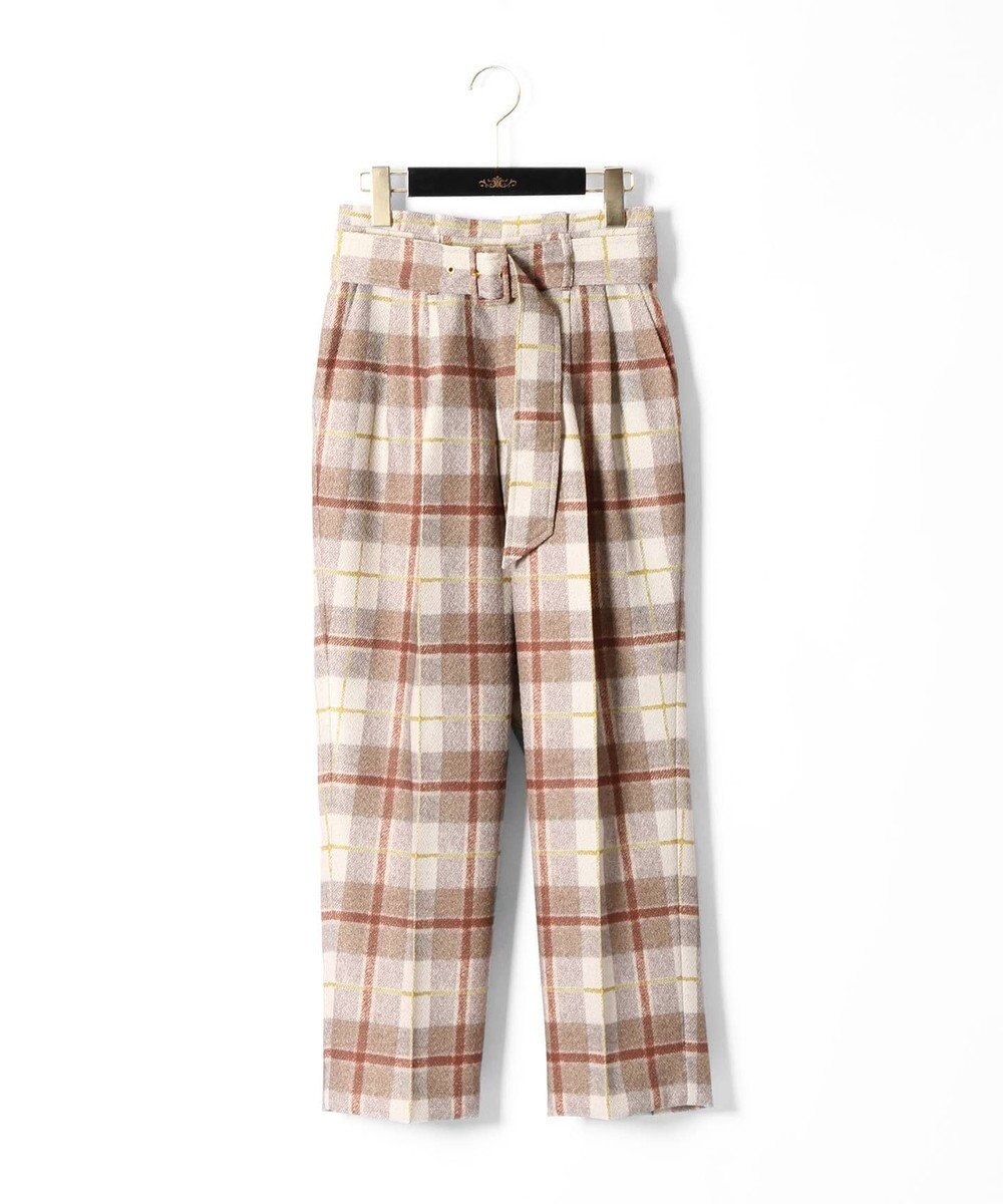 チェックペグトップパンツ Grace Continental Grace Continental グレースコンチネンタル 通販 チェックペグトップパンツ Grace Continental Grace Continental グレースコンチネンタル 通販