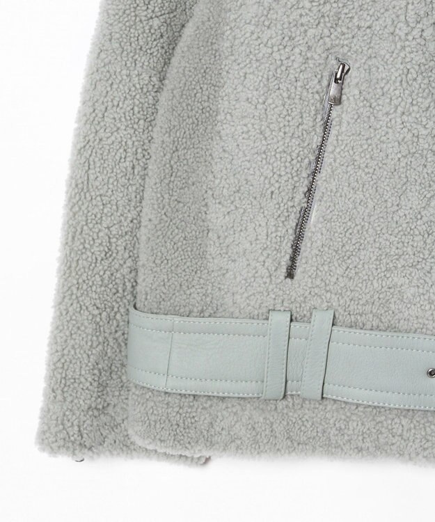 GRACE CONTINENTAL ムートンボアジャケット グリーン