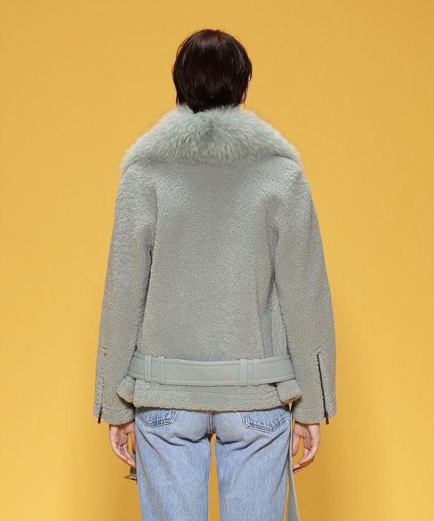 GRACE CONTINENTAL ムートンボアジャケット グリーン