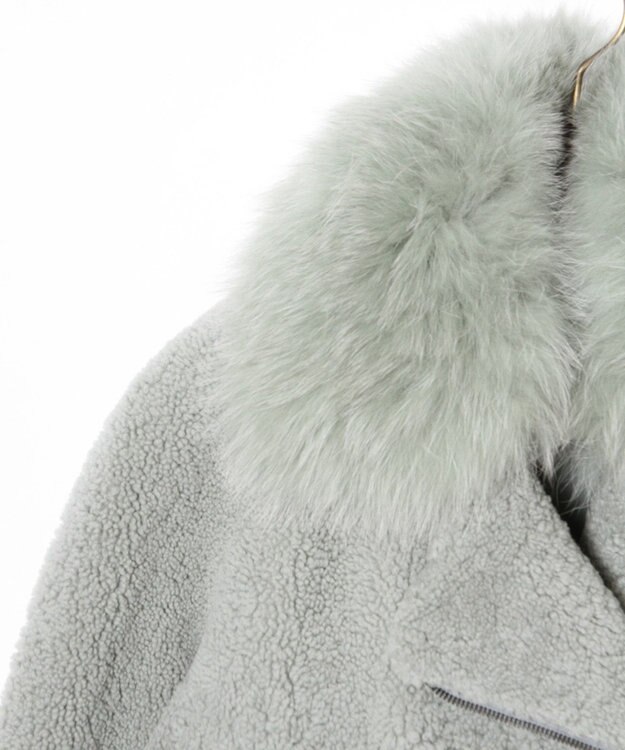 GRACE CONTINENTAL ムートンボアジャケット グリーン