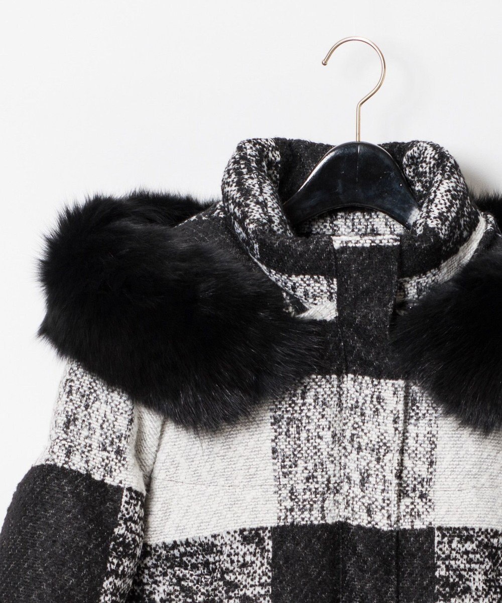 GRACE CONTINENTAL チェックショートダウンジャケット 