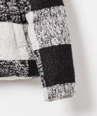 GRACE CONTINENTAL チェックショートダウンジャケット ブラック