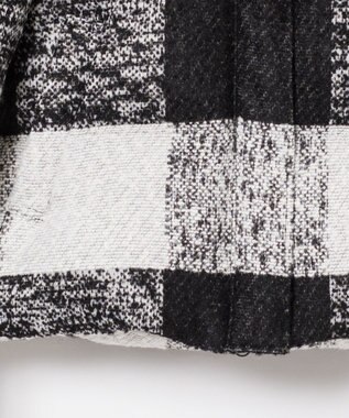 GRACE CONTINENTAL チェックショートダウンジャケット ブラック