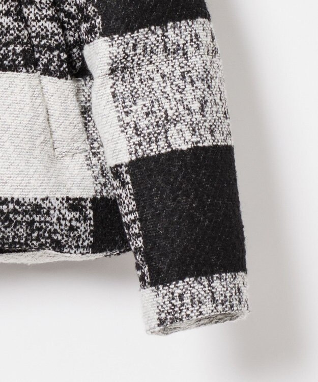 GRACE CONTINENTAL チェックショートダウンジャケット ブラック