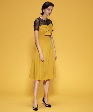 フロントリボンドレープワンピース Grace Continental Grace Continental グレースコンチネンタル 通販