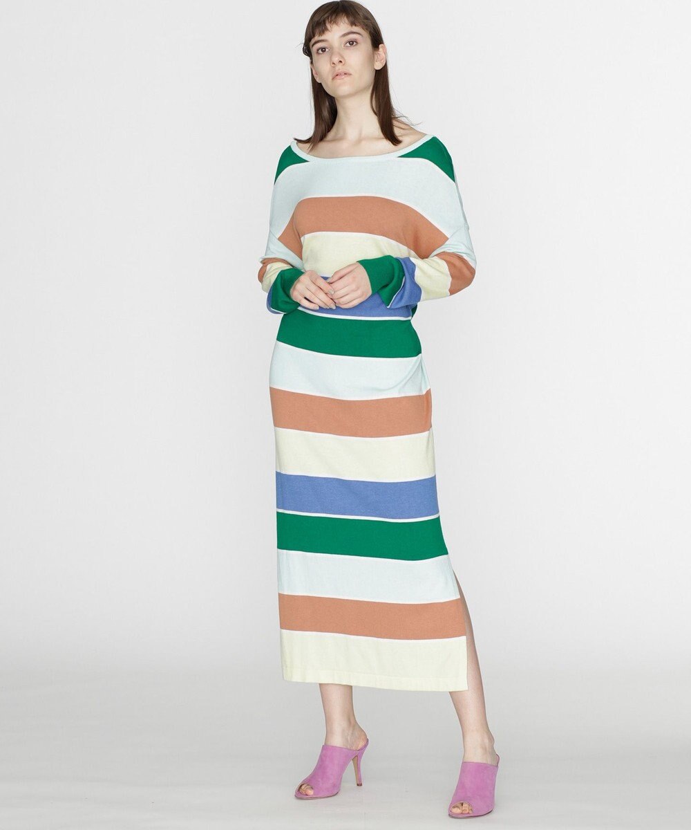 マルチボーダーニットワンピース Grace Continental Grace Continental グレースコンチネンタル 通販