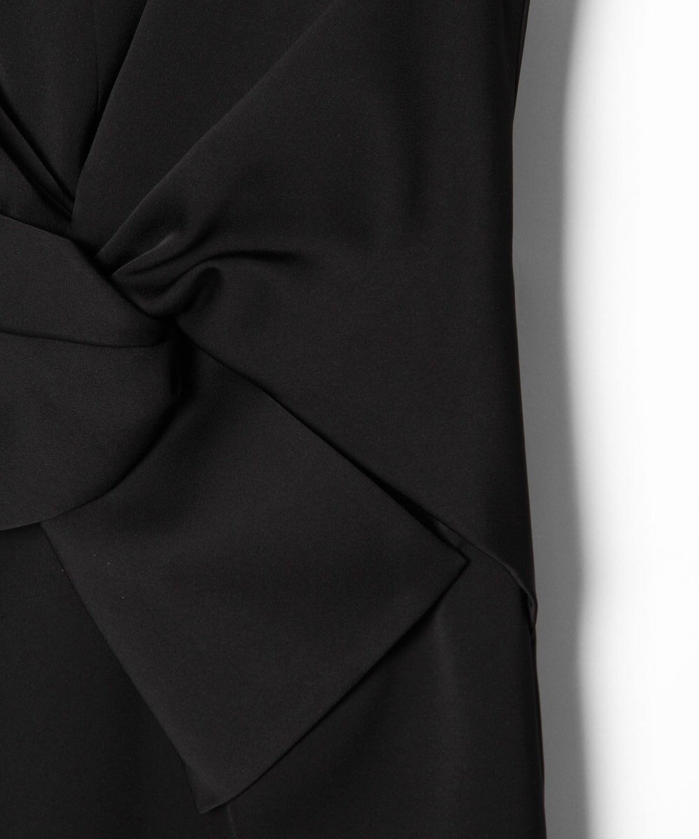 GRACE CONTINENTAL サテンクロスドレープワンピース