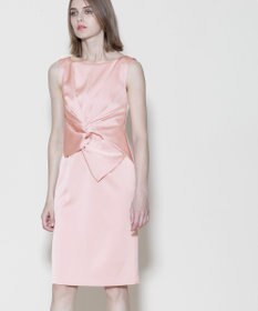 GRACE CONTINENTAL サテンクロスドレープワンピース