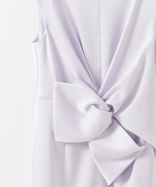GRACE CONTINENTAL サテンクロスドレープワンピース ラベンダー