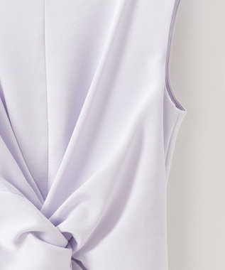 GRACE CONTINENTAL サテンクロスドレープワンピース ラベンダー