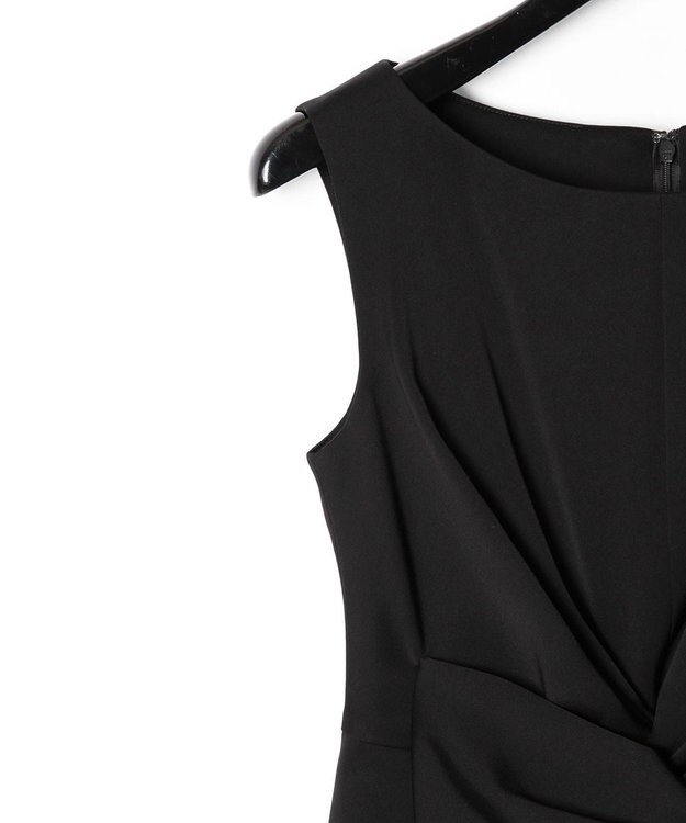 GRACE CONTINENTAL サテンクロスドレープワンピース ブラック