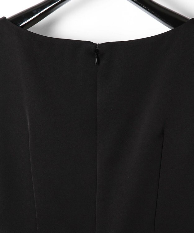 GRACE CONTINENTAL サテンクロスドレープワンピース ブラック