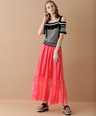 レース切替ロングスカート Grace Continental Grace Continental グレースコンチネンタル 通販 レース切替ロングスカート Grace Continental Grace Continental グレースコンチネンタル 通販