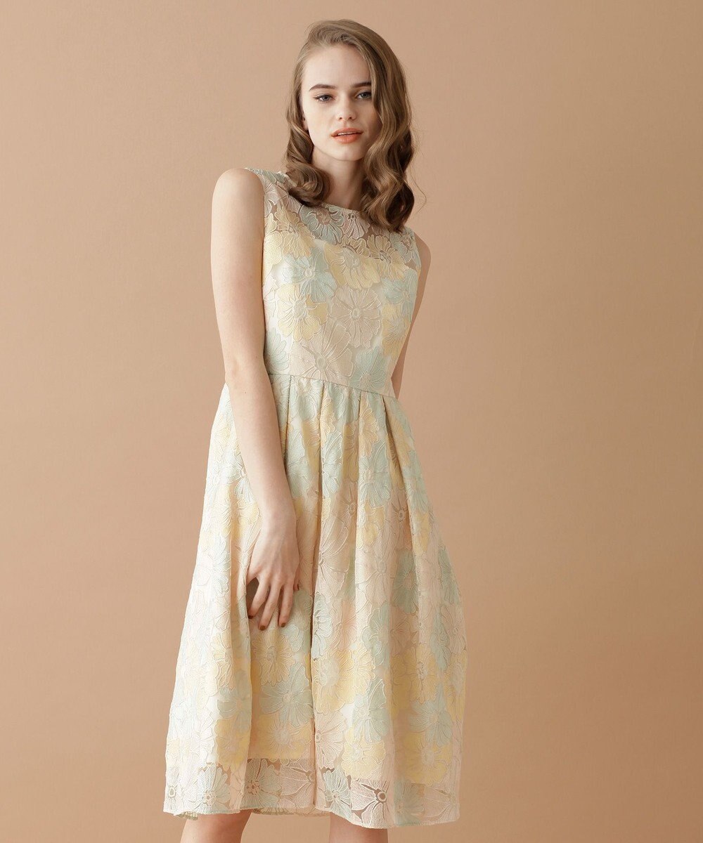 フラワー刺繍ワンピース Grace Continental Grace Continental グレースコンチネンタル 通販 フラワー刺繍ワンピース Grace Continental Grace Continental グレースコンチネンタル 通販