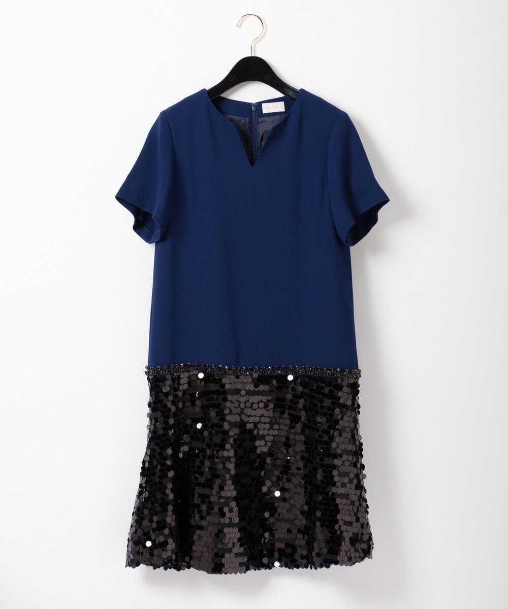 スパンコール切替ワンピース Grace Continental Grace Continental グレースコンチネンタル 通販