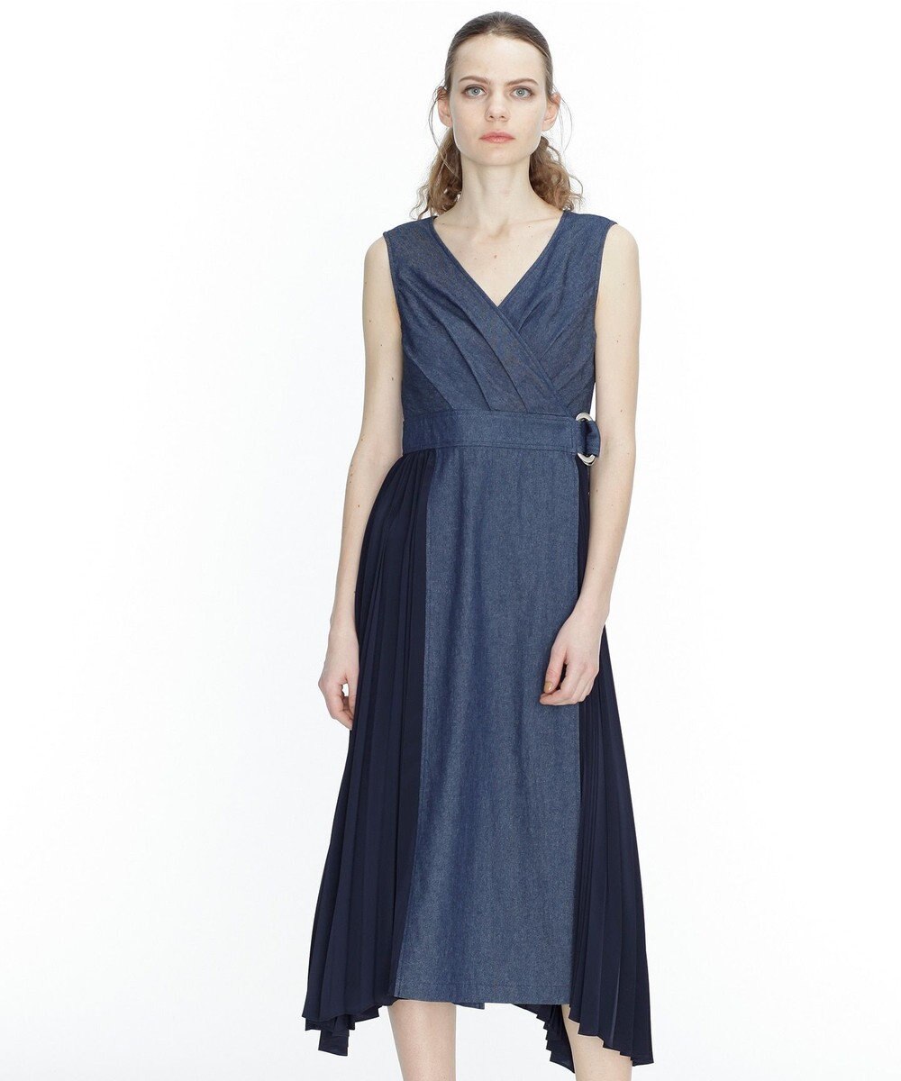 デニムサイドプリーツワンピース Grace Continental Grace Continental グレースコンチネンタル 通販