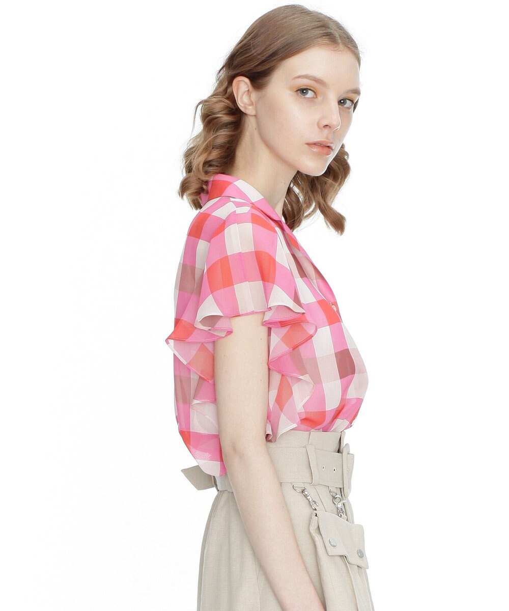 チェックフリルブラウス Grace Continental Grace Continental グレースコンチネンタル 通販