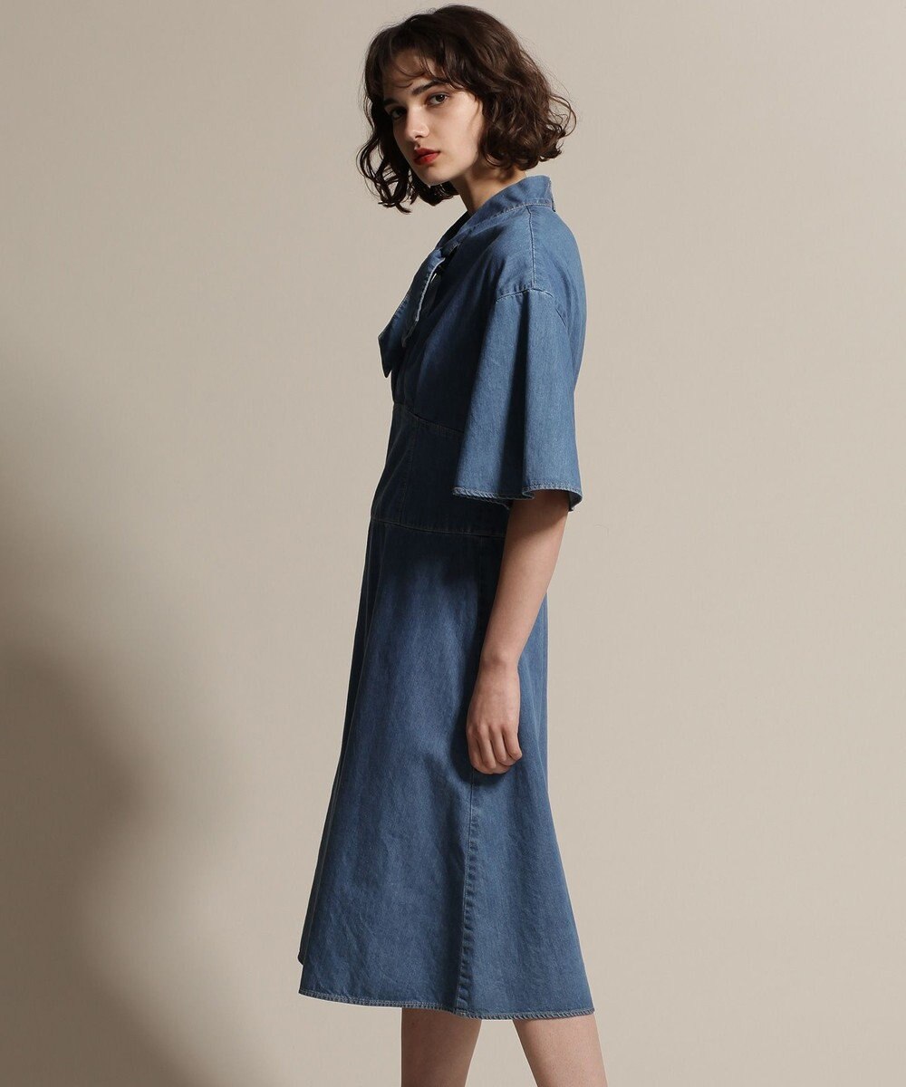 ボウタイデニムフレアワンピース Grace Continental Grace Continental グレースコンチネンタル 通販