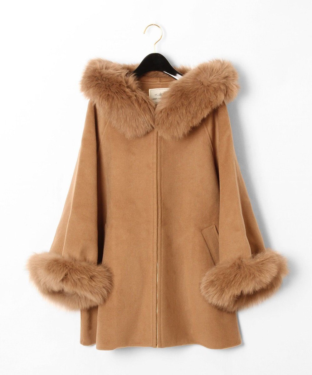 ポンチョ風トリミングコート Grace Continental Grace Continental グレースコンチネンタル 通販