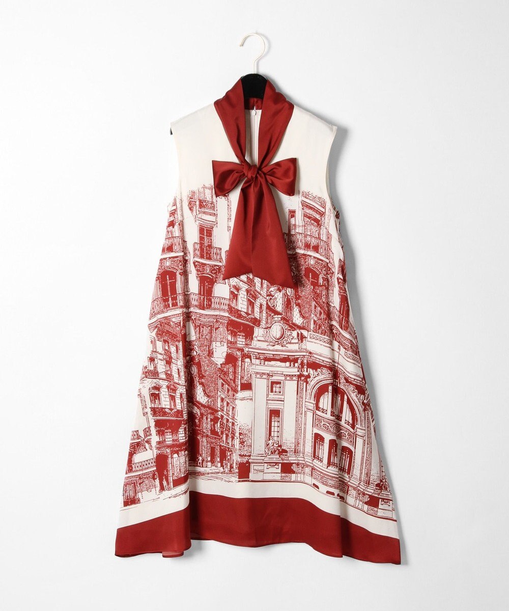 プリントボウタイワンピース Grace Continental Grace Continental グレースコンチネンタル 通販 プリントボウタイワンピース Grace Continental Grace Continental グレースコンチネンタル 通販