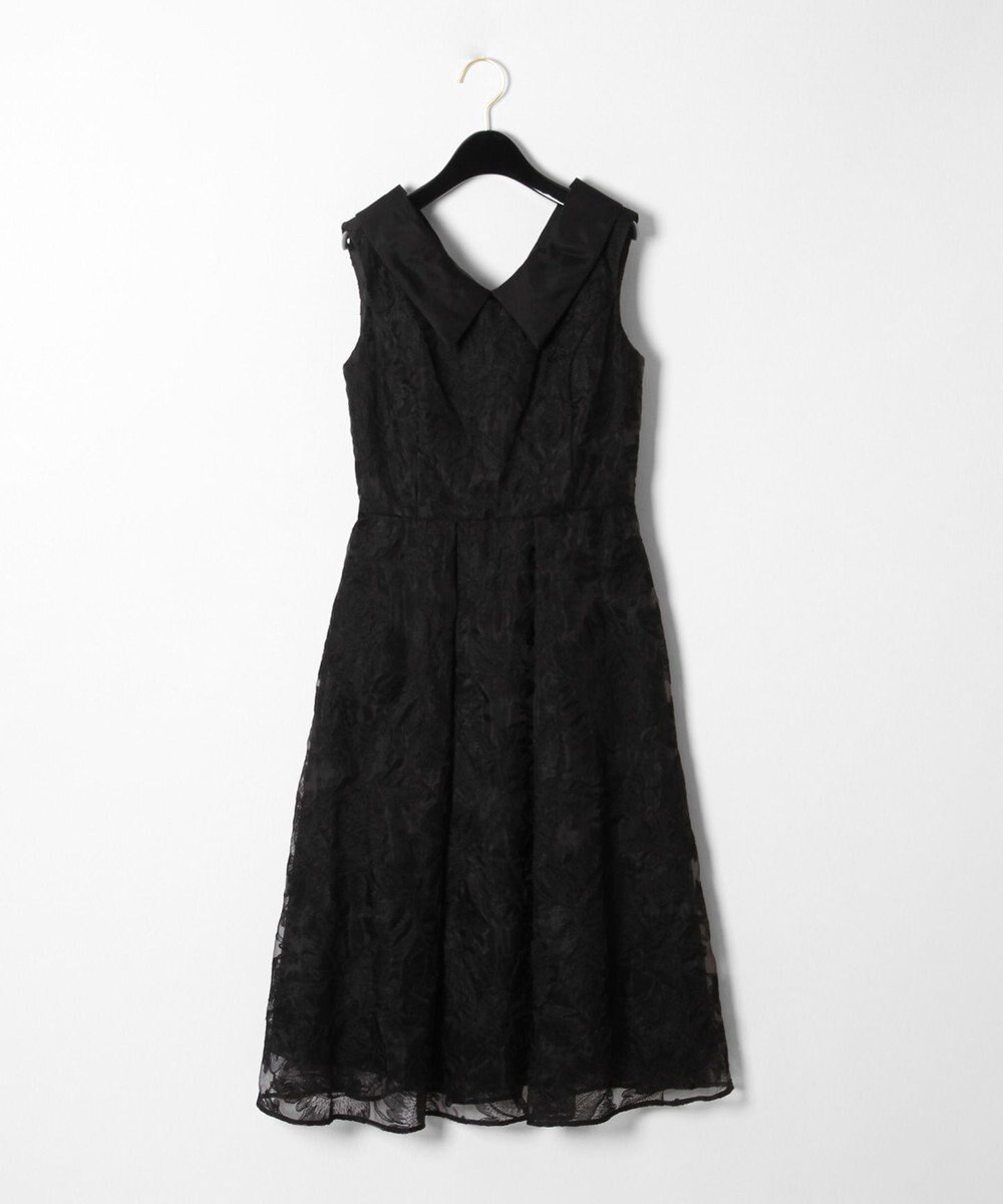 GRACE CONTINENTAL オーガン刺繍ドレス ブラック