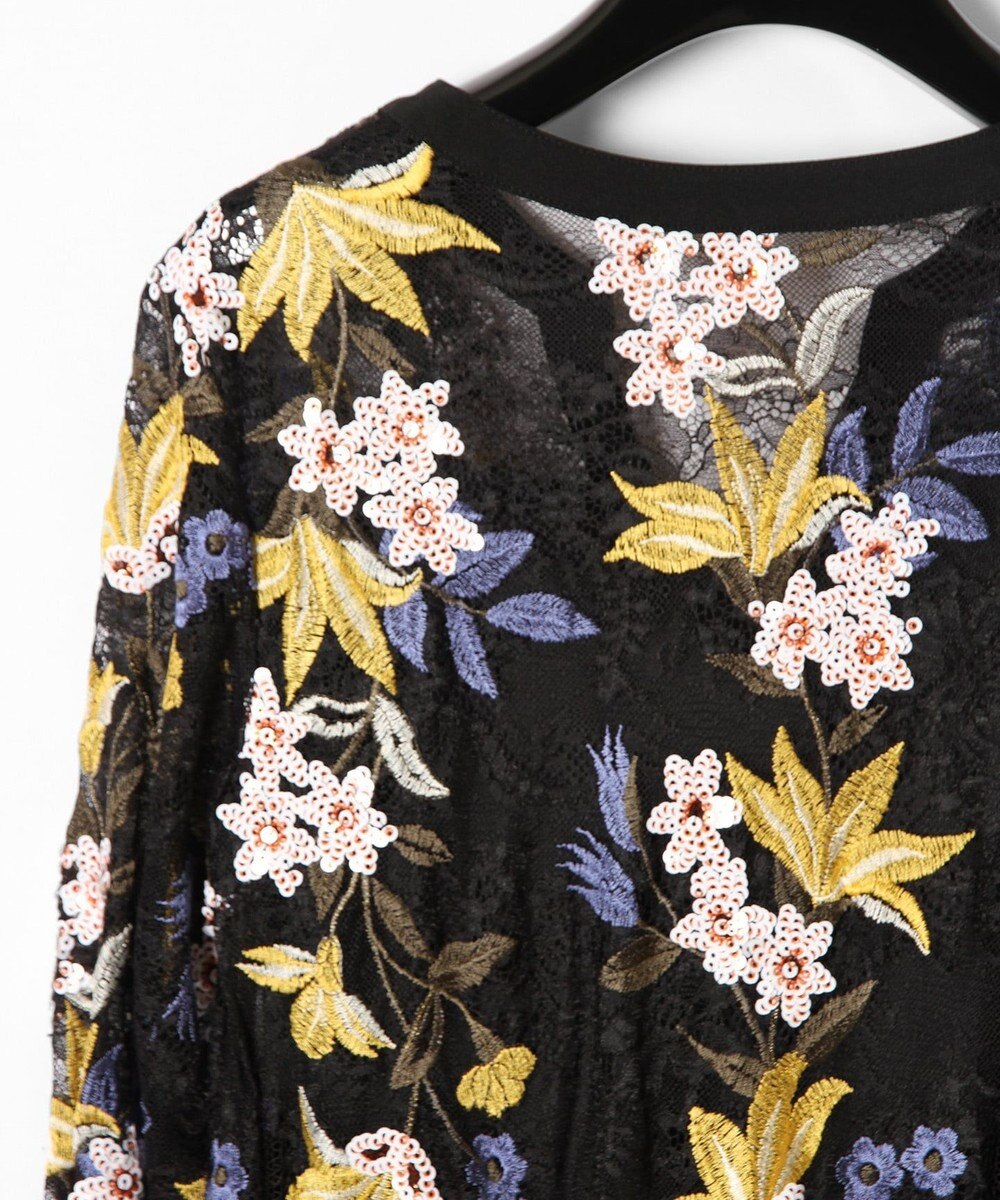 フラワーライン刺繍ワンピース Grace Continental Grace Continental グレースコンチネンタル 通販 フラワーライン刺繍ワンピース Grace Continental Grace Continental グレースコンチネンタル 通販