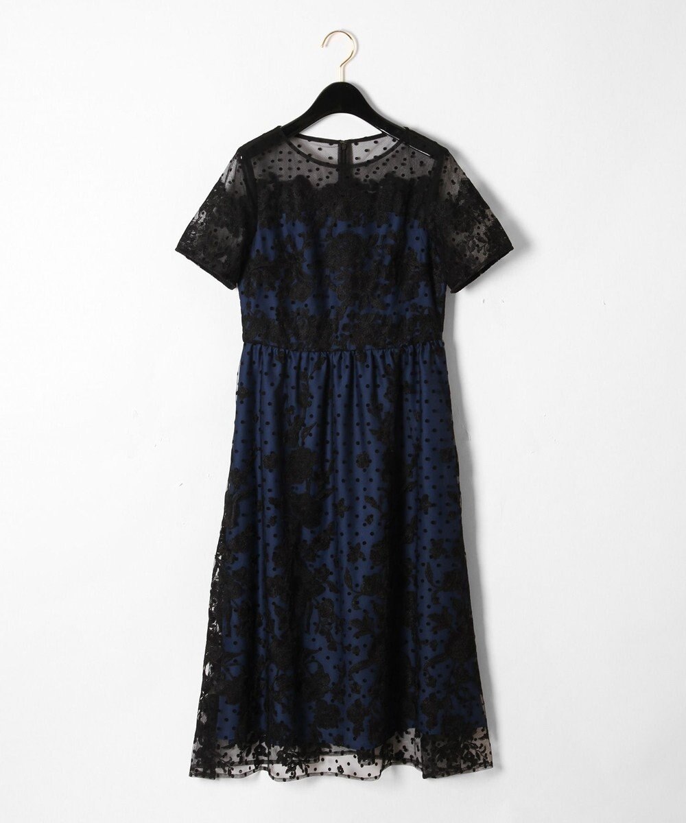 ドットフロッキー刺繍ワンピース Grace Continental Grace Continental グレースコンチネンタル 通販 ドットフロッキー刺繍ワンピース Grace Continental Grace Continental グレースコンチネンタル 通販