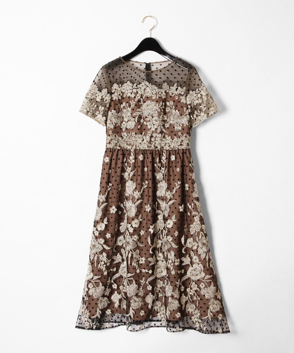 ドットフロッキー刺繍ワンピース Grace Continental Grace Continental グレースコンチネンタル 通販 ドットフロッキー刺繍ワンピース Grace Continental Grace Continental グレースコンチネンタル 通販