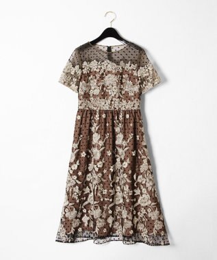 ドットフロッキー刺繍ワンピース Grace Continental Grace Continental グレースコンチネンタル 通販
