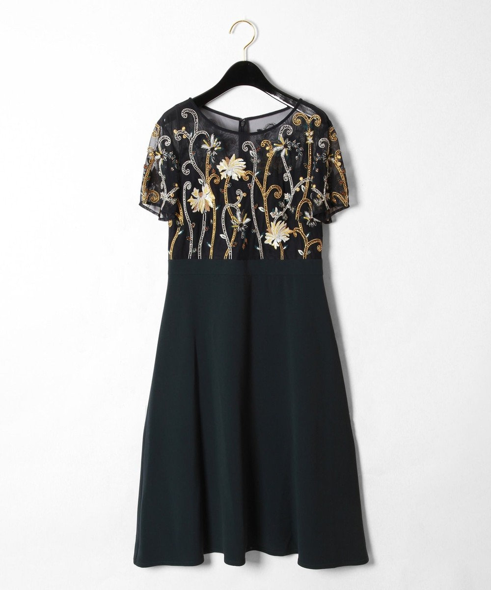 フラワー刺繍フレアワンピース Grace Continental Grace Continental グレースコンチネンタル 通販 フラワー刺繍フレアワンピース Grace Continental Grace Continental グレースコンチネンタル 通販