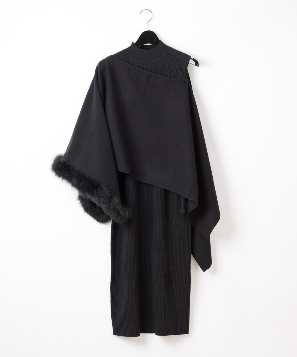 ファーポンチョ付ニットワンピース Grace Continental Grace Continental グレースコンチネンタル 通販 ファーポンチョ付ニットワンピース Grace Continental Grace Continental グレースコンチネンタル 通販