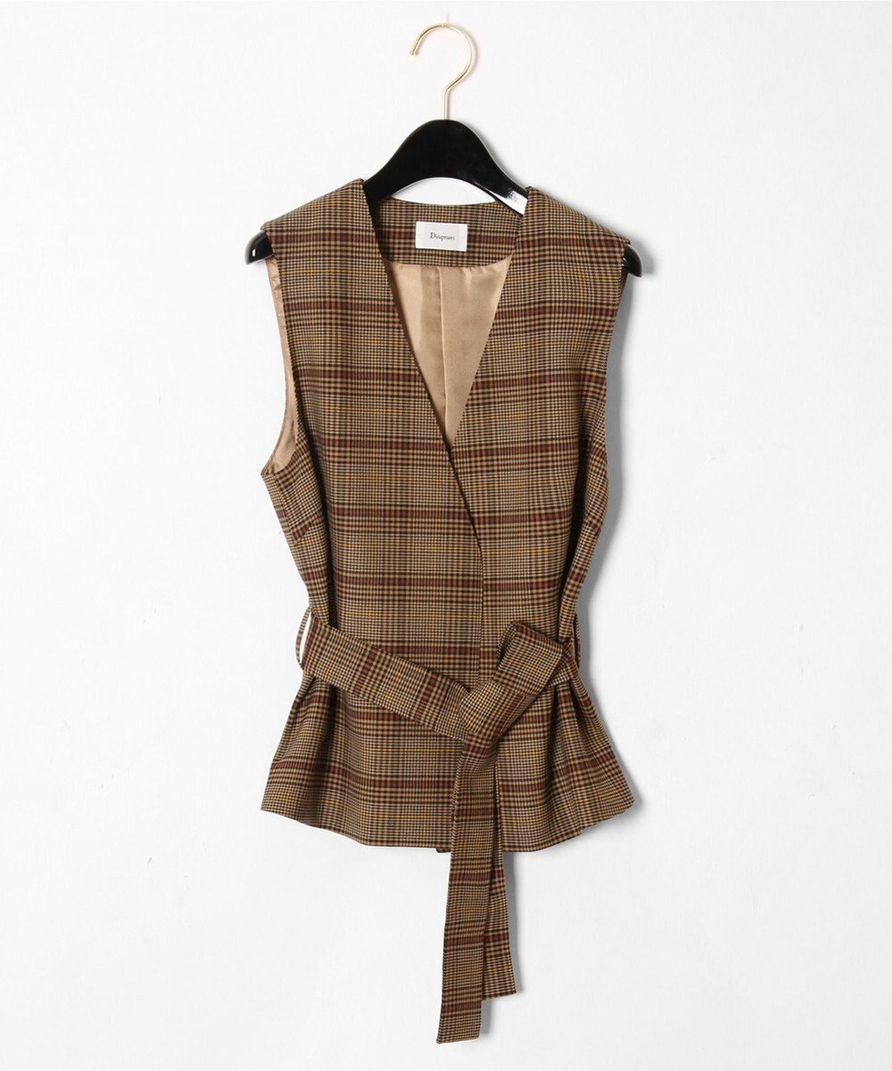 ベルト付チェックベスト Grace Continental Grace Continental グレースコンチネンタル 通販 ベルト付チェックベスト Grace Continental Grace Continental グレースコンチネンタル 通販