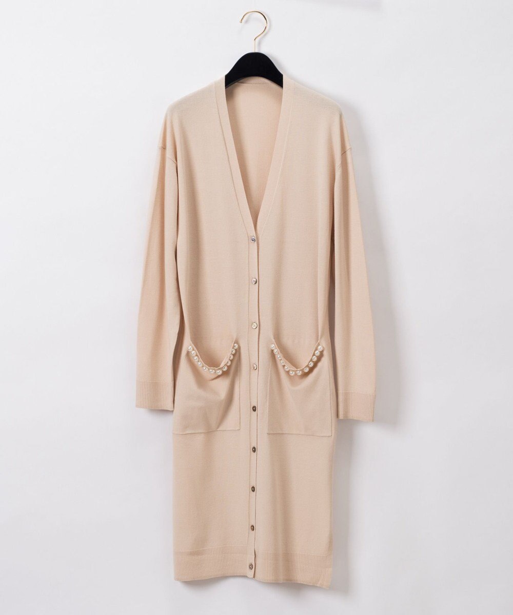 パールポケット付ロングカーディガン Grace Continental Grace Continental グレースコンチネンタル 通販 パールポケット付ロングカーディガン Grace Continental Grace Continental グレースコンチネンタル 通販