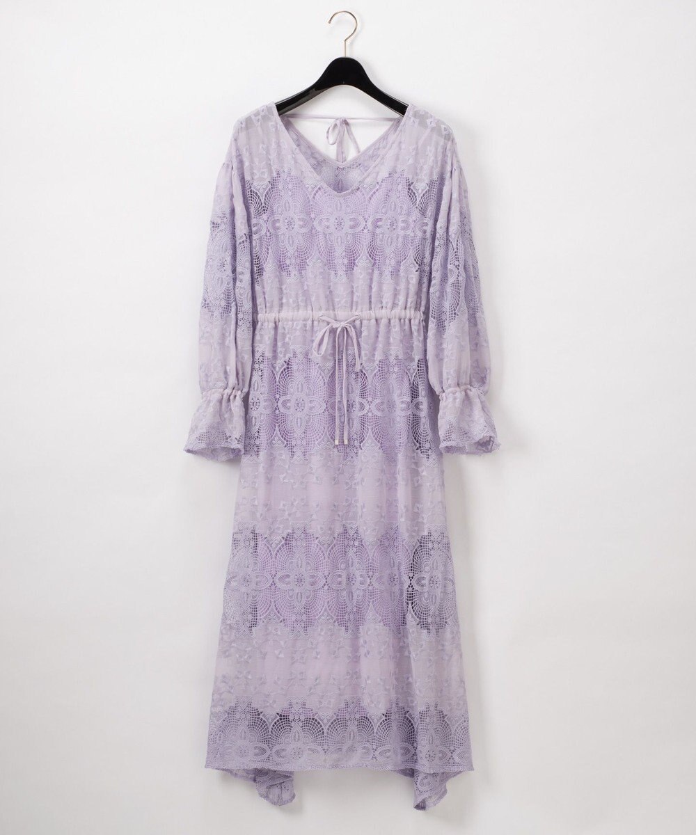 刺繍レースワンピース ブラック 36 刺繍レースワンピース ブラック 36