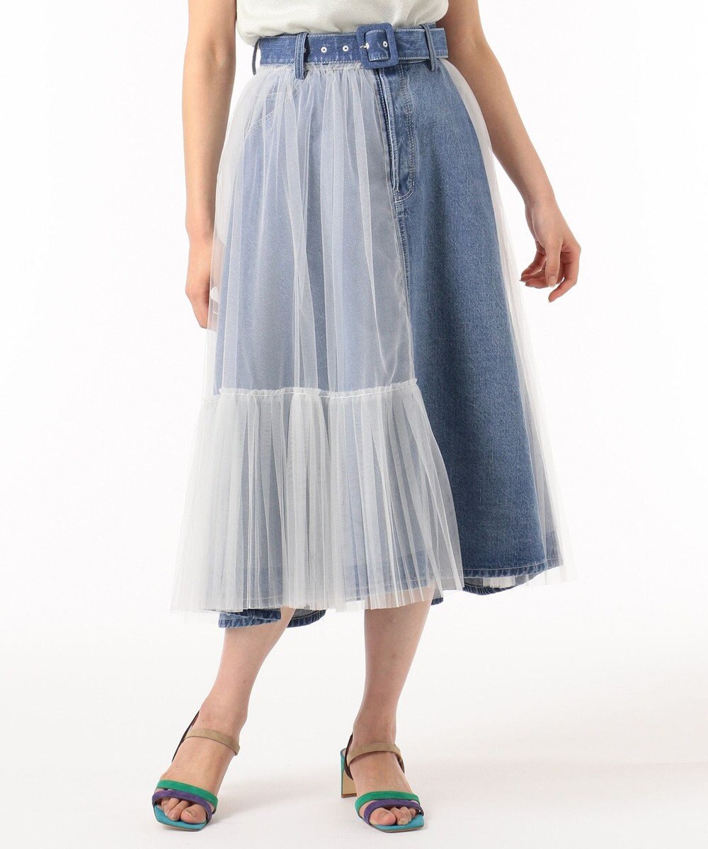 チュール付デニムスカート Grace Continental Grace Continental グレースコンチネンタル 通販
