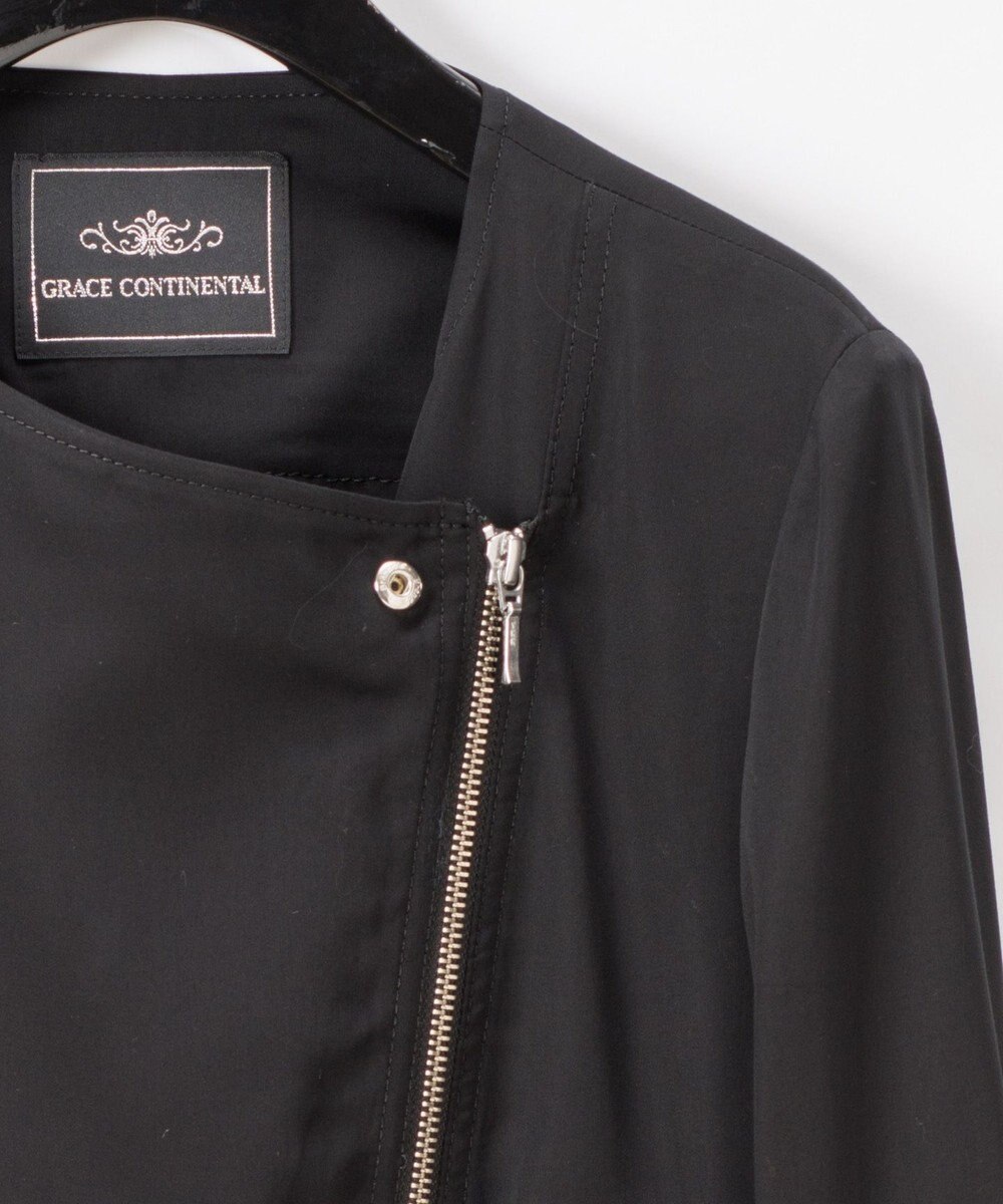 サテンライダースジャケット Grace Continental Grace Continental グレースコンチネンタル 通販 サテンライダースジャケット Grace Continental Grace Continental グレースコンチネンタル 通販