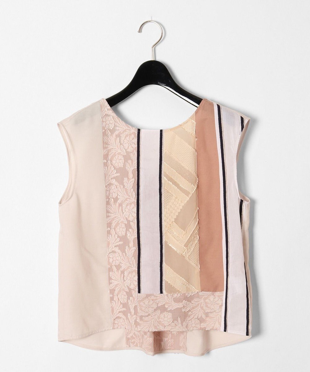 ラインパッチワークノースリーブ Grace Continental Grace Continental グレースコンチネンタル 通販 ラインパッチワークノースリーブ Grace Continental Grace Continental グレースコンチネンタル 通販