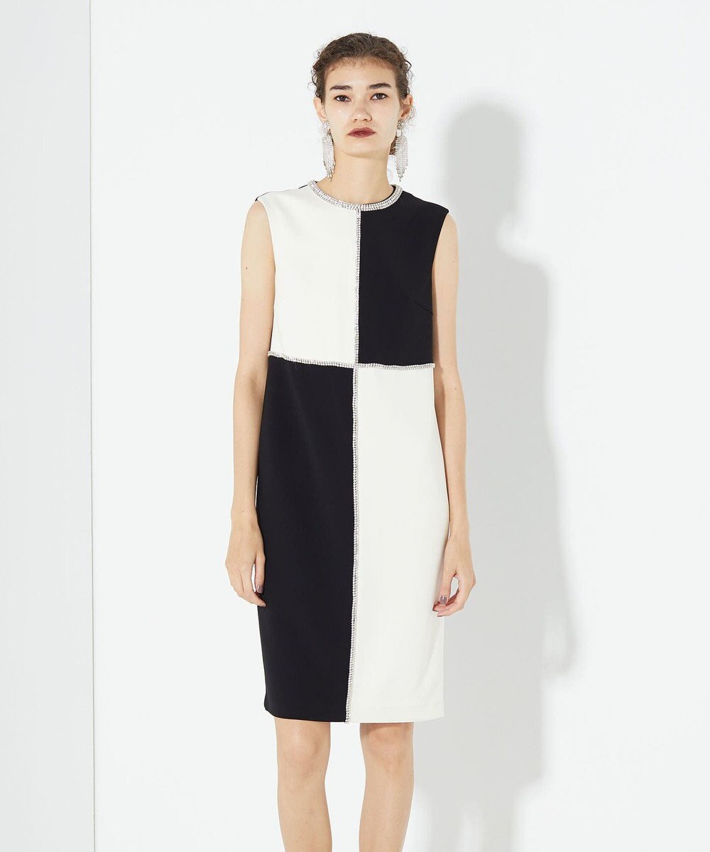 配色ビジューラインワンピース Grace Continental Grace Continental グレースコンチネンタル 通販