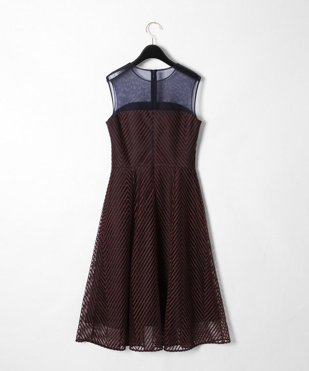 GRACE CONTINENTAL キカラインフレアドレス ネイビー