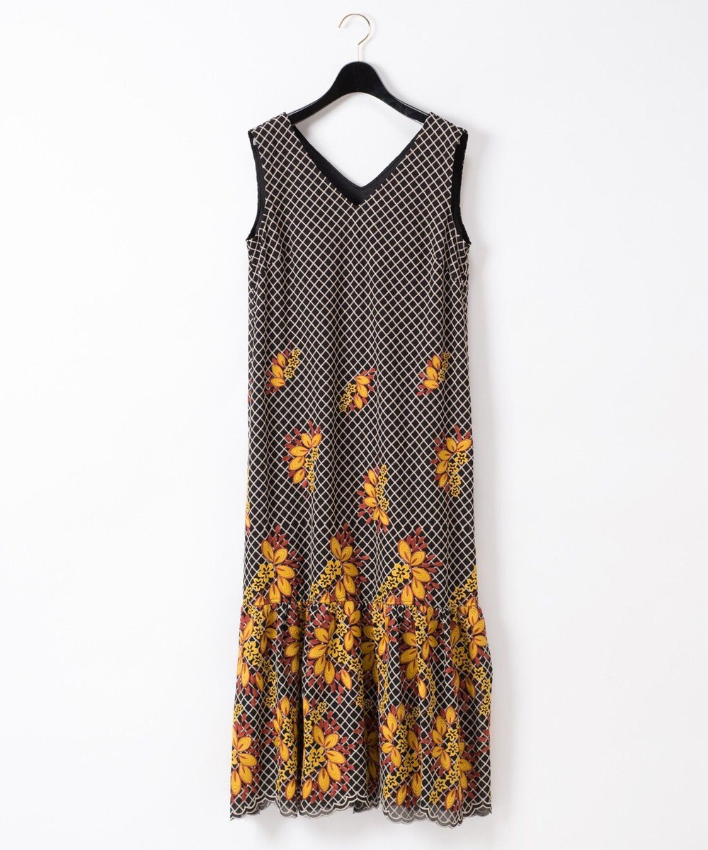チェック刺繍ロングワンピース Grace Continental Grace Continental グレースコンチネンタル 通販 チェック刺繍ロングワンピース Grace Continental Grace Continental グレースコンチネンタル 通販
