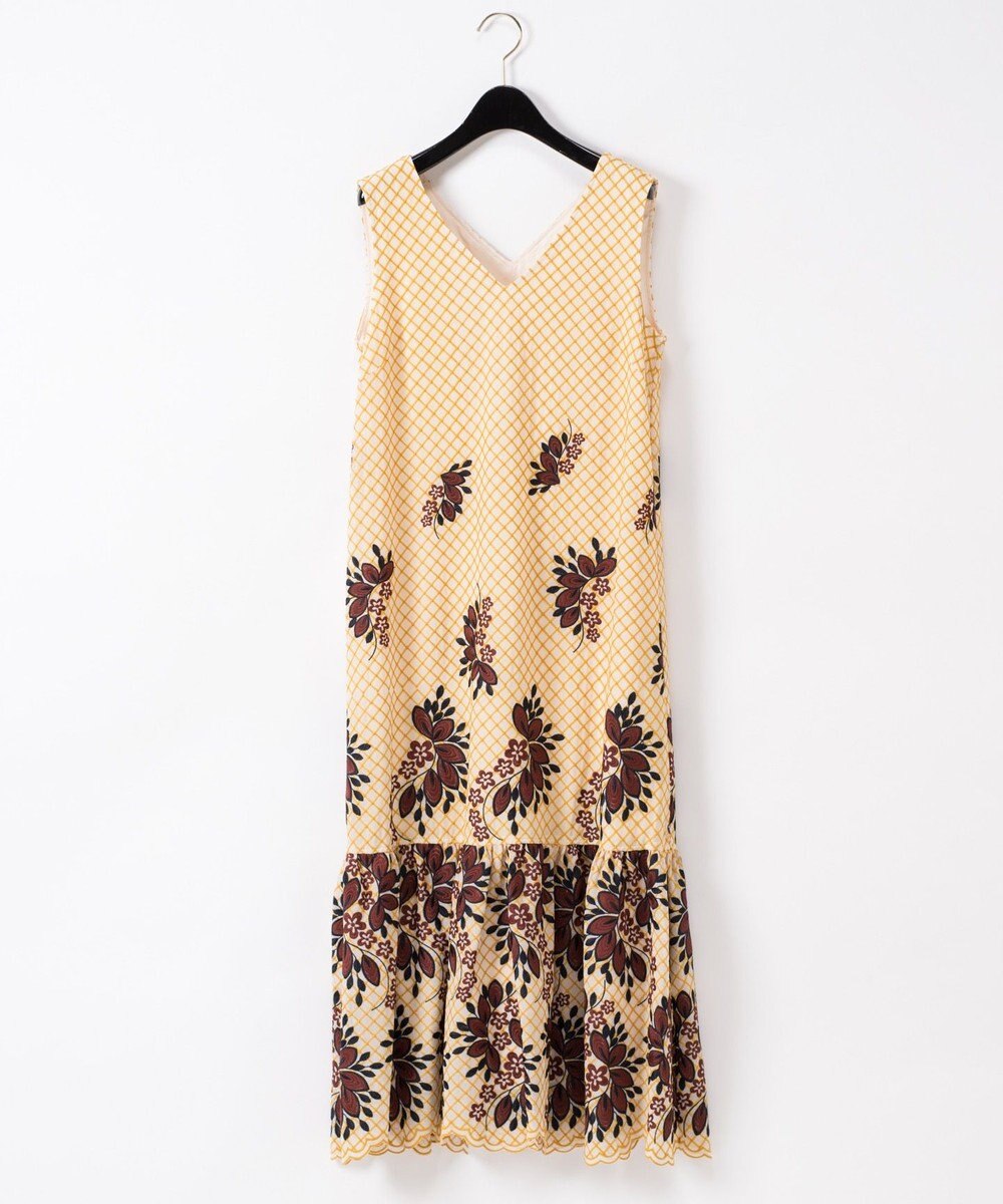 チェック刺繍ロングワンピース Grace Continental Grace Continental グレースコンチネンタル 通販 チェック刺繍ロングワンピース Grace Continental Grace Continental グレースコンチネンタル 通販