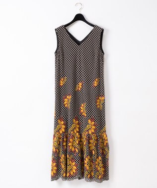 チェック刺繍ロングワンピース Grace Continental Grace Continental グレースコンチネンタル 通販