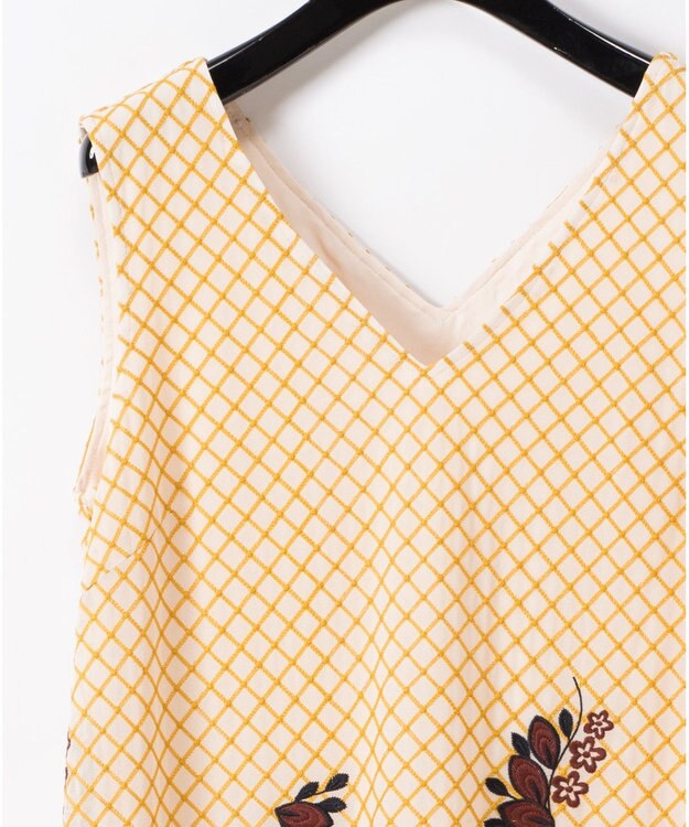 チェック刺繍ロングワンピース Grace Continental Grace Continental グレースコンチネンタル 通販