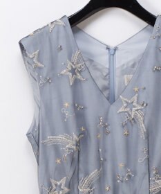 GRACE CONTINENTAL チュール刺繍ビジュードレス