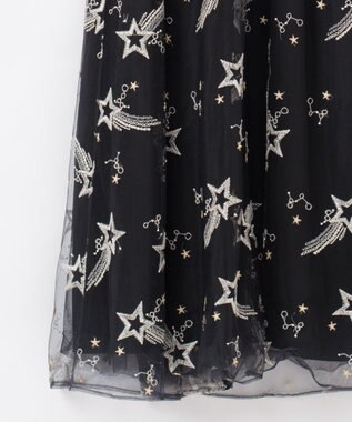 GRACE CONTINENTAL チュール刺繍ビジュードレス ブラック