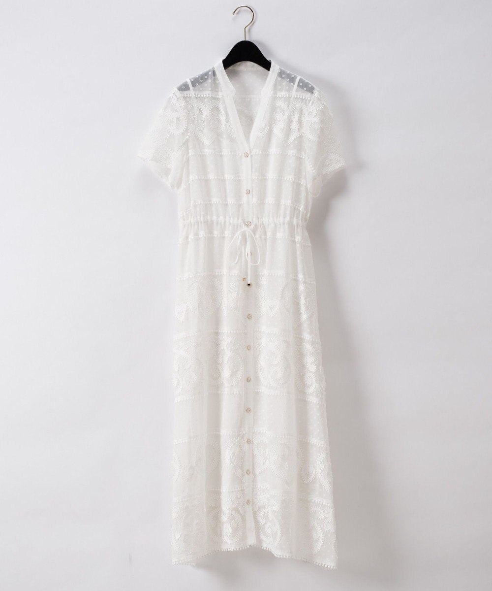 ドットシフォン刺繍ワンピース Grace Continental Grace Continental グレースコンチネンタル 通販 ドットシフォン刺繍ワンピース Grace Continental Grace Continental グレースコンチネンタル 通販