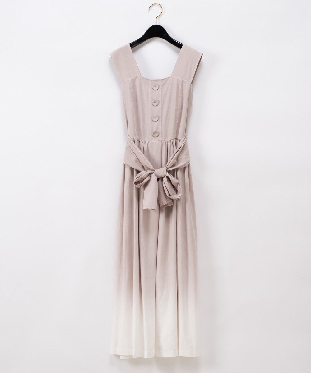 グラデーション染ワンピース チャコール 36