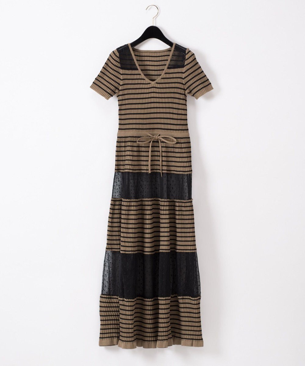 ドットチュール切替ニットワンピース Grace Continental Grace Continental グレースコンチネンタル 通販