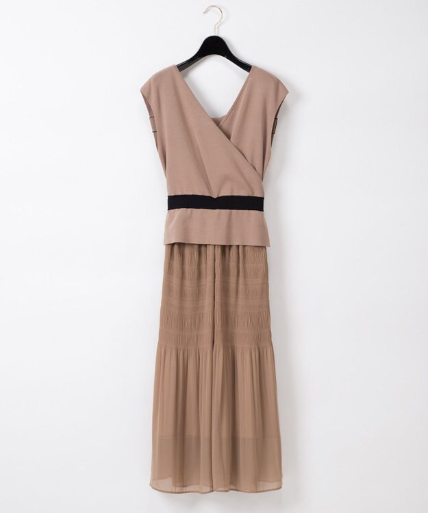 GRACE CONTINENTAL バックリボンニットドレス ブラウン